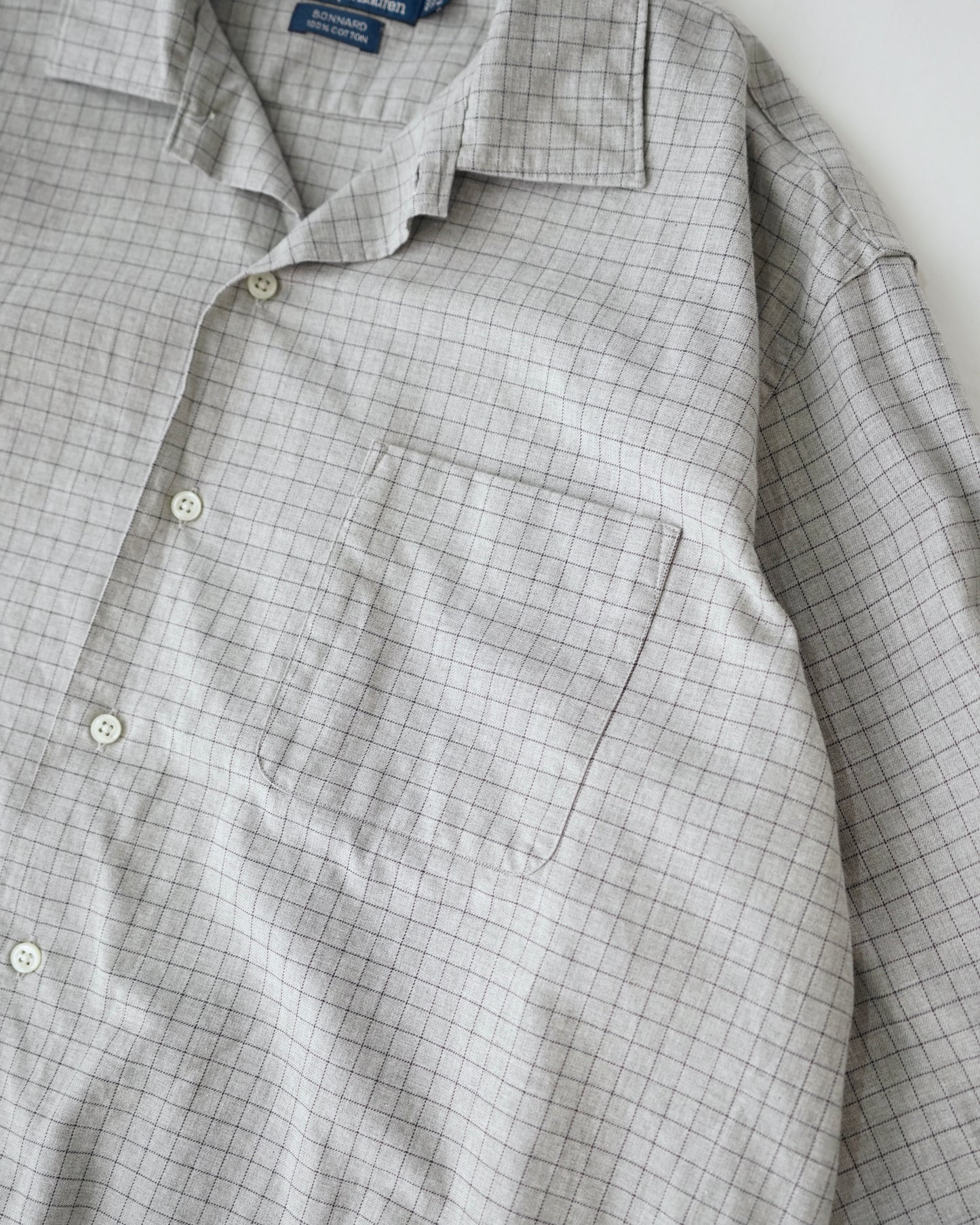 90s Polo Ralph Lauren “BONNARD” Windowpane Cotton Shirt