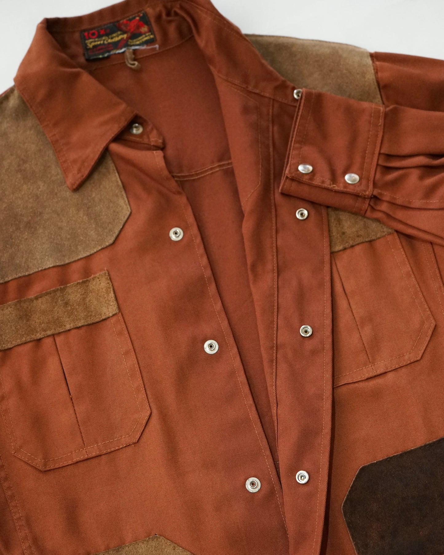 1960-70s 10-X Suede Patch Hunting Jacket