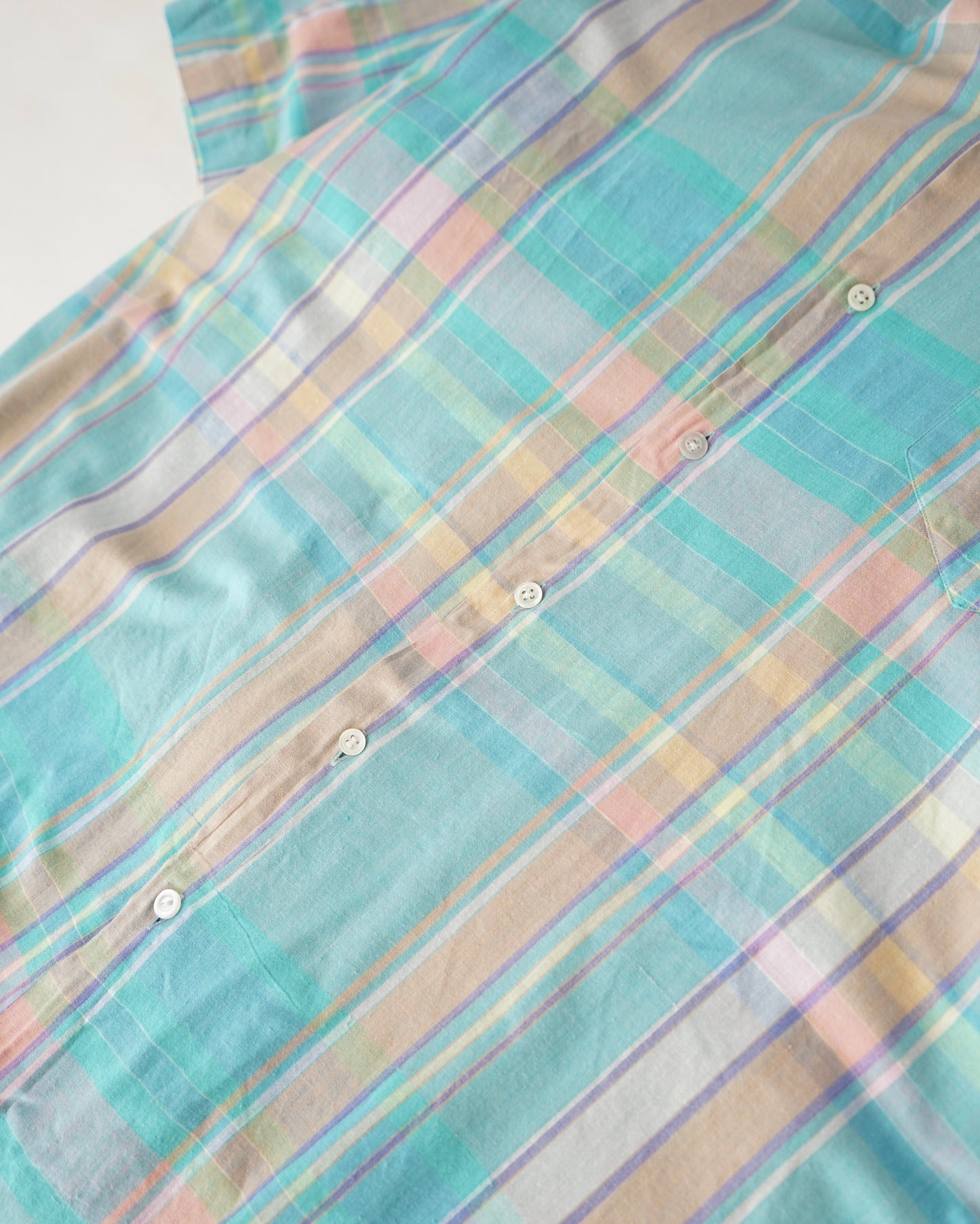 Polo by Ralph Lauren Pastel Madras Open Collar Shirt