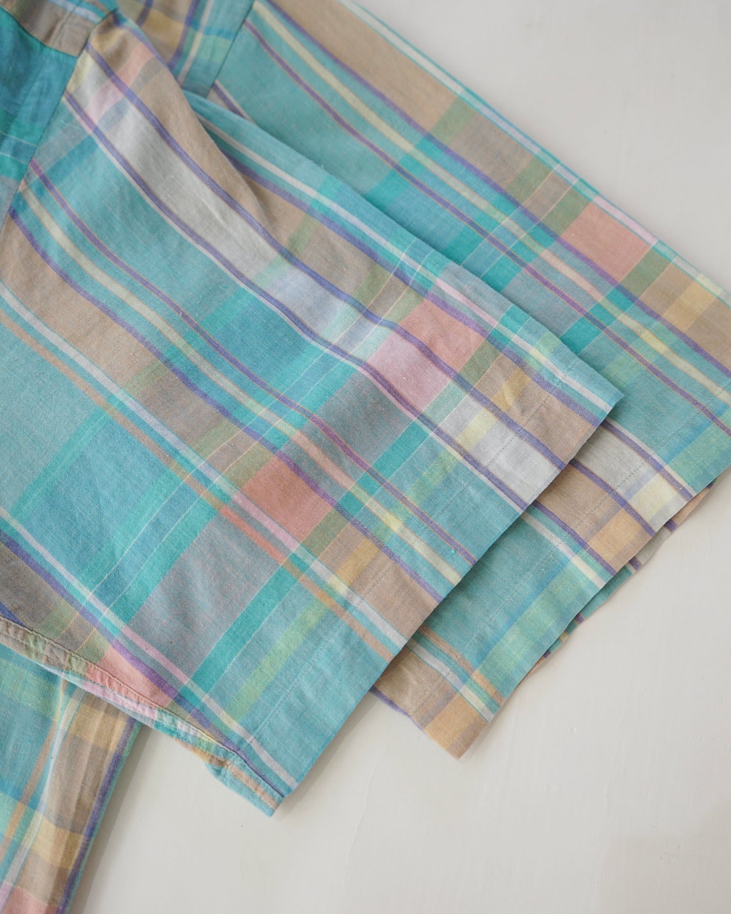 Polo by Ralph Lauren Pastel Madras Open Collar Shirt