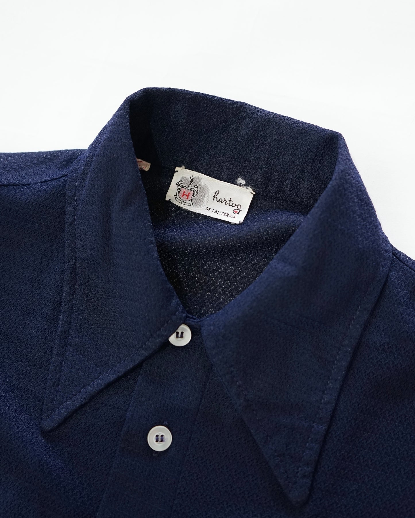 1970s Herton’s California Nylon Knit Polo Shirt – Royal Blue
