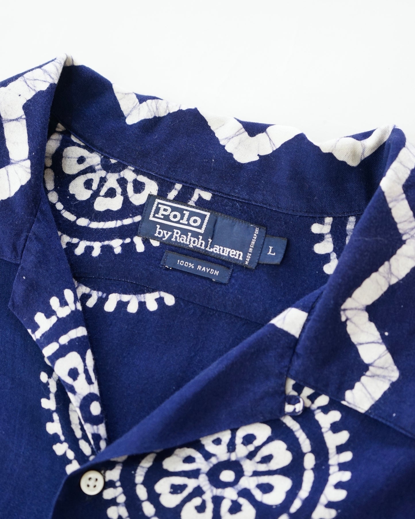 Polo by Ralph Lauren Batik Pattern Open Collar Shirt