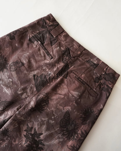kiivu SHORT PANTS - Hand Drawing SUMI Printing + overdye