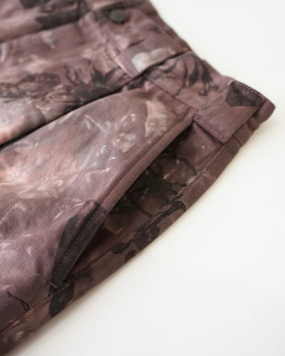 kiivu SHORT PANTS - Hand Drawing SUMI Printing + overdye