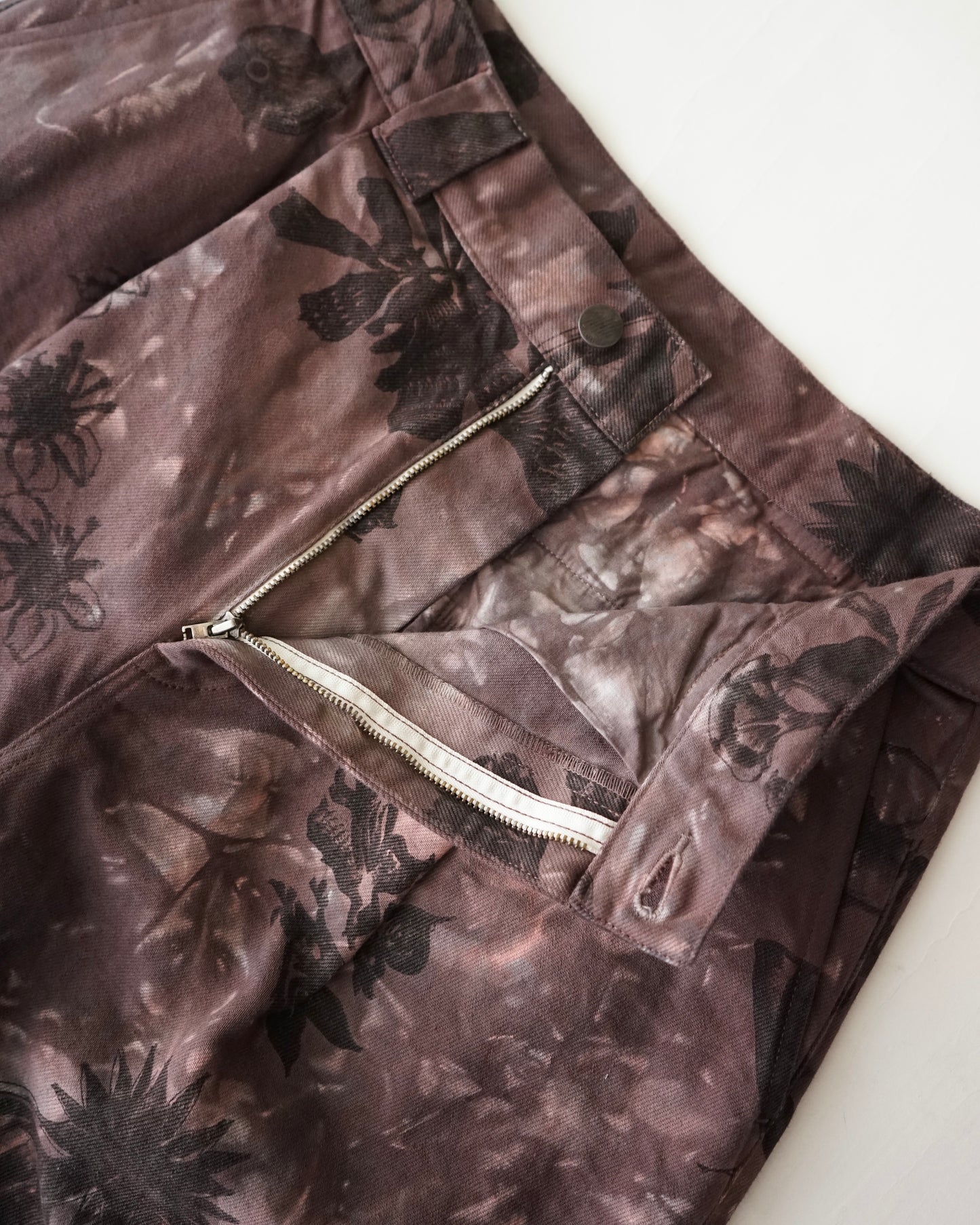 kiivu SHORT PANTS - Hand Drawing SUMI Printing + overdye