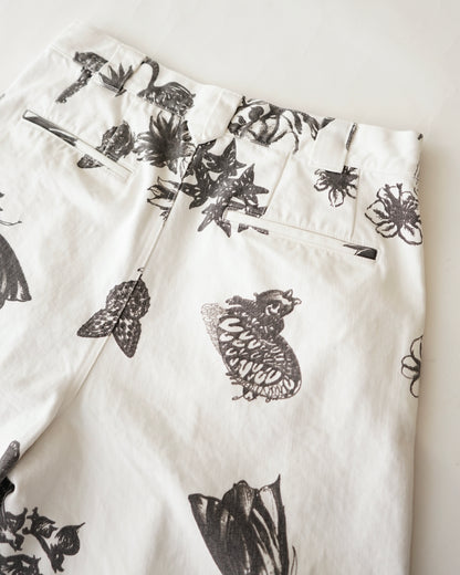 kiivu SHORT PANTS - Hand Drawing SUMI Printing