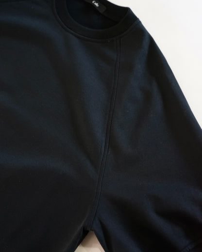 Cale-36 gauge fleece short sleeve- black