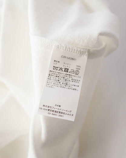 Cale-36 gauge fleece short sleeve- white