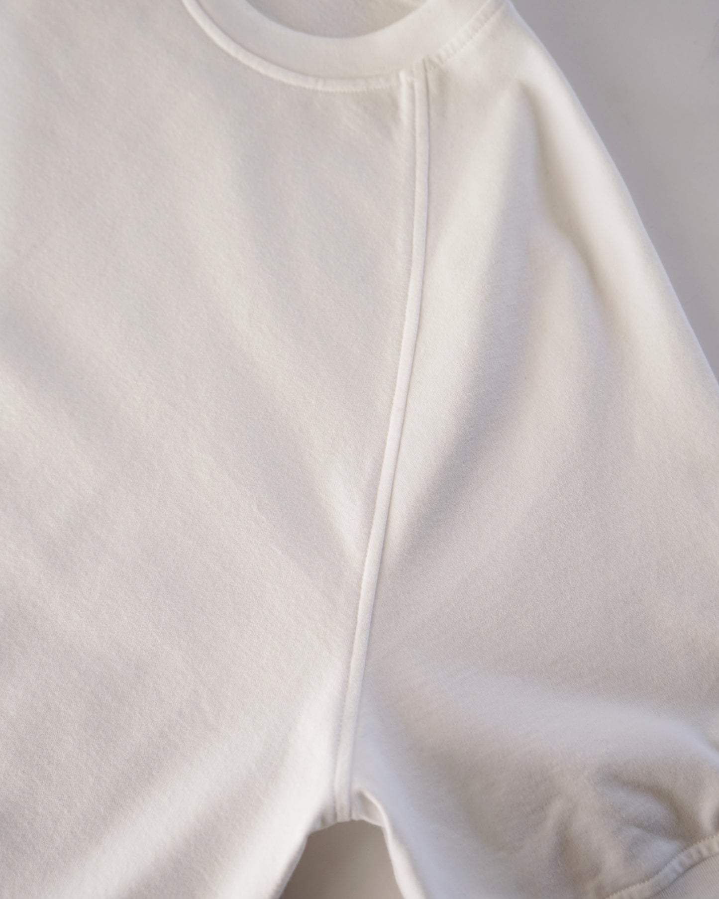 Cale-36 gauge fleece short sleeve- white