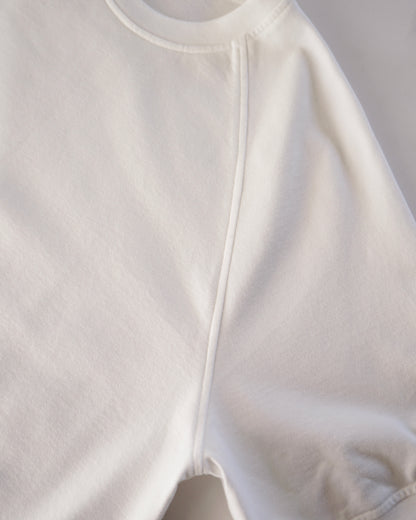 Cale-36 gauge fleece short sleeve- white