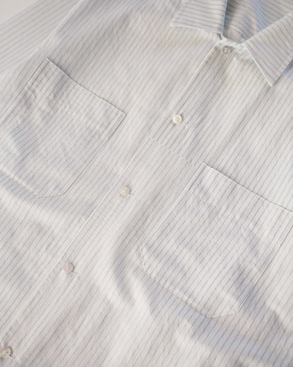 Cale-lime indigo print shirts jackets-pencil stripe