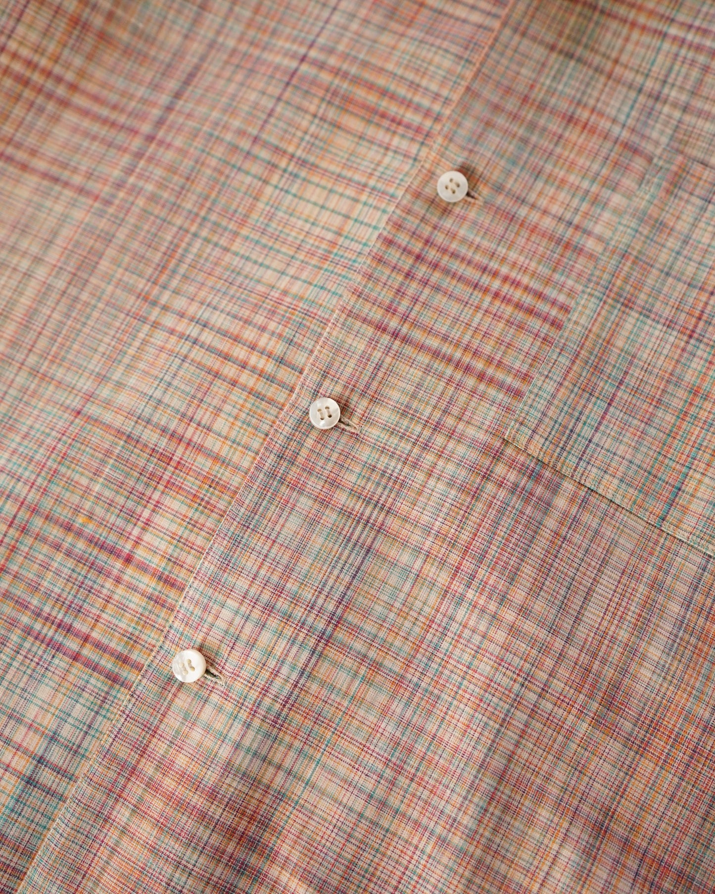 Cale-cotton Ikat check shirts-orange