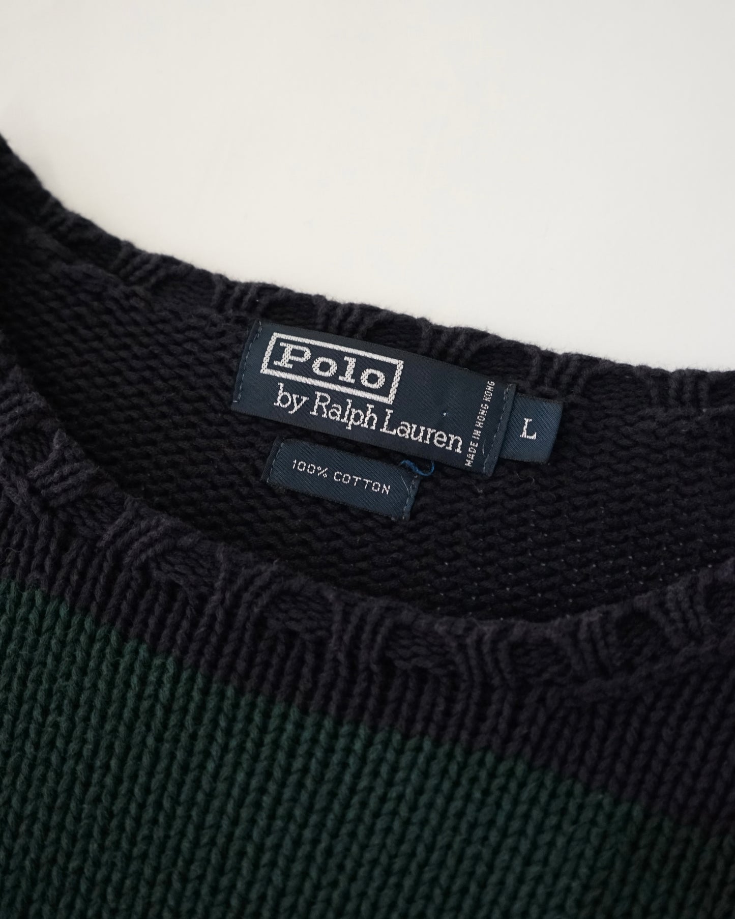 90s Polo by Ralph Lauren border cotton knit