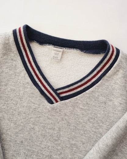80s v neck sweat shirt