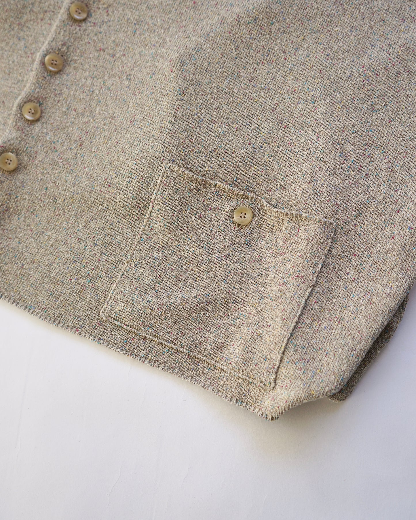 oira- box cardigan almond