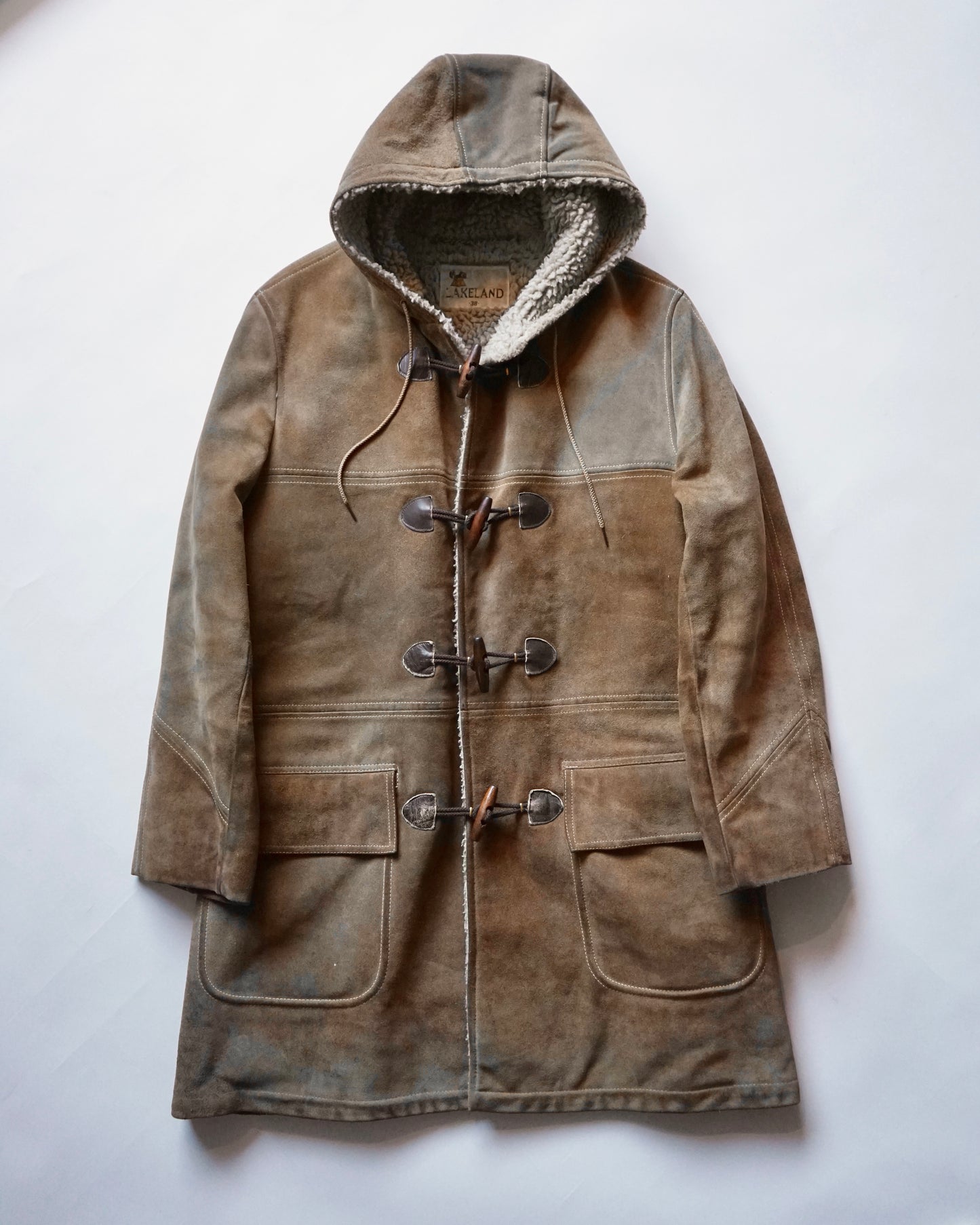 70~80s LAKELAND mouton duffle coat