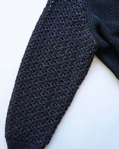 oira-和紙cardigan black