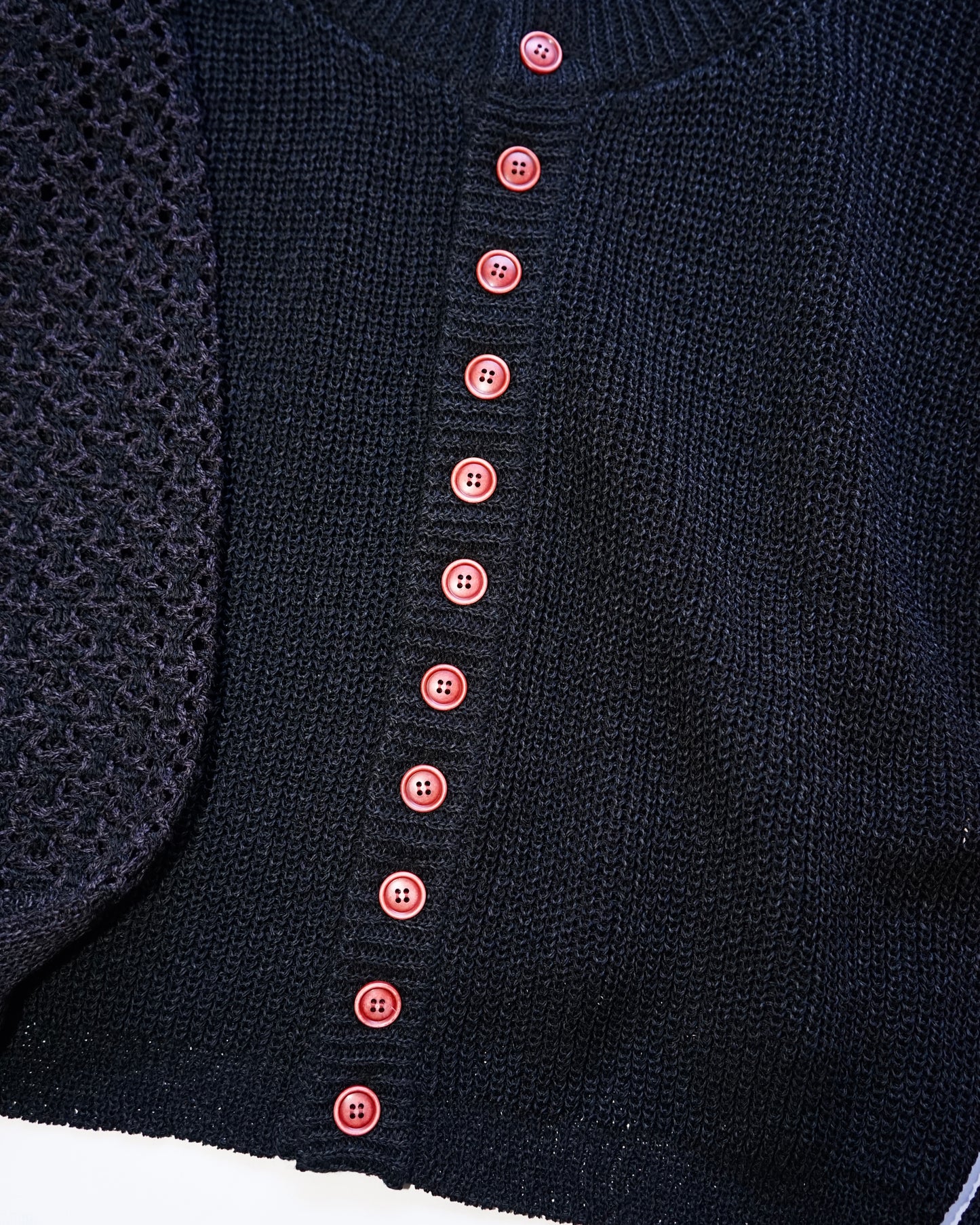 oira-和紙cardigan black