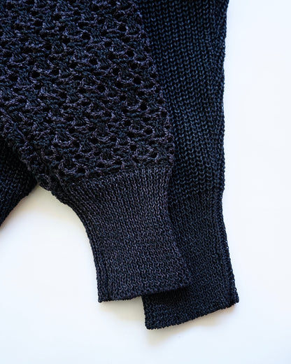 oira-和紙cardigan black