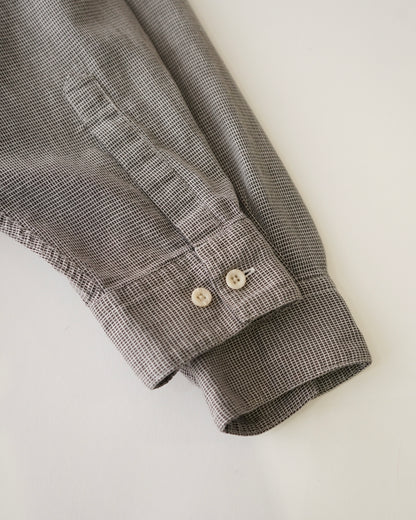 90s ARMANI JEANS band collar shirt