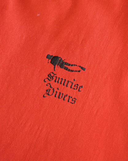 90s Sunrise diver back print tee