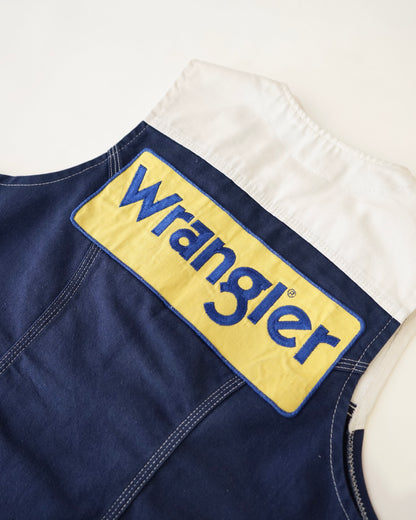 70s Wrangler two-tone logo patch vest