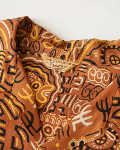 50s Penney's super big rayon aloha shirt