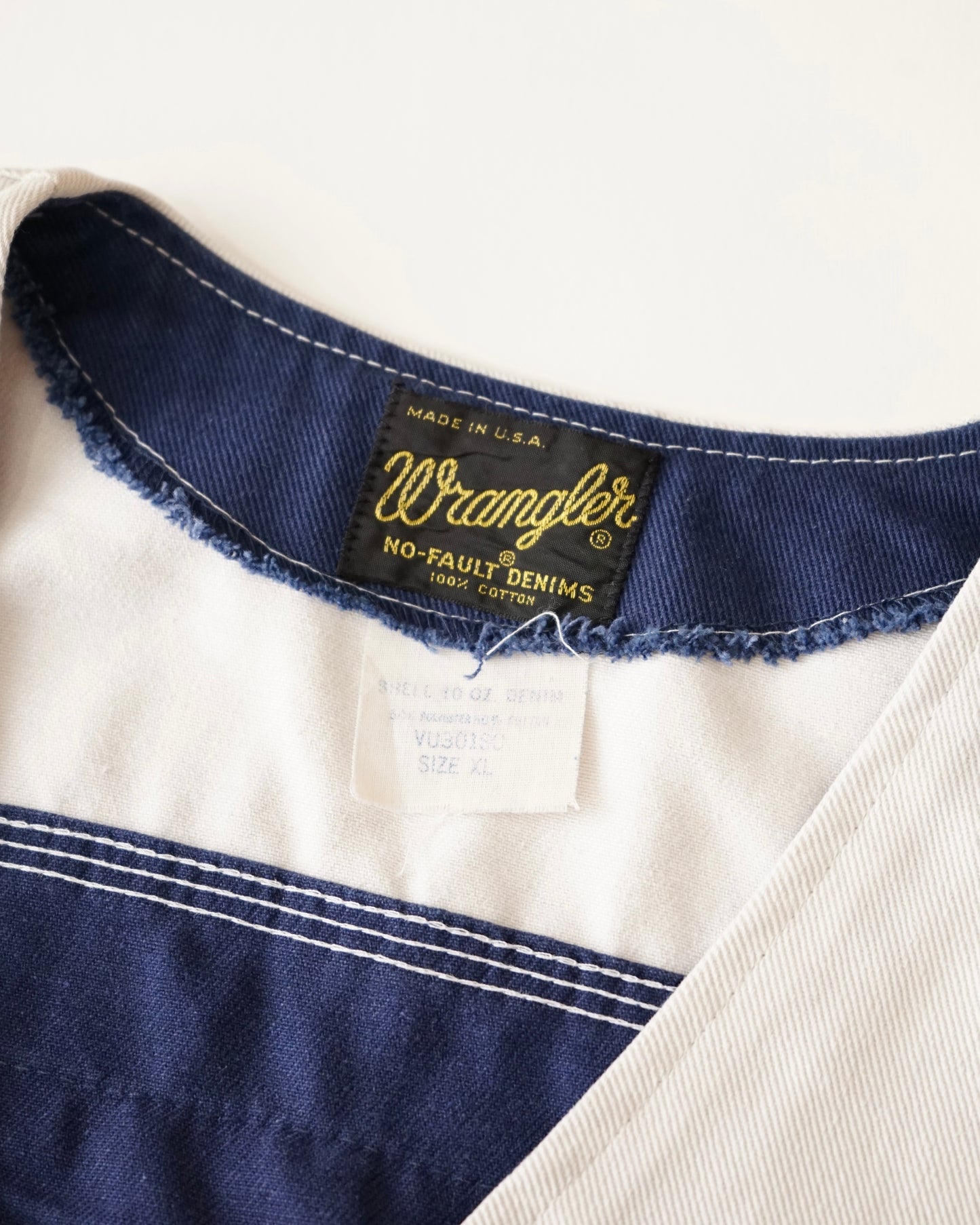 70s Wrangler two-tone logo patch vest