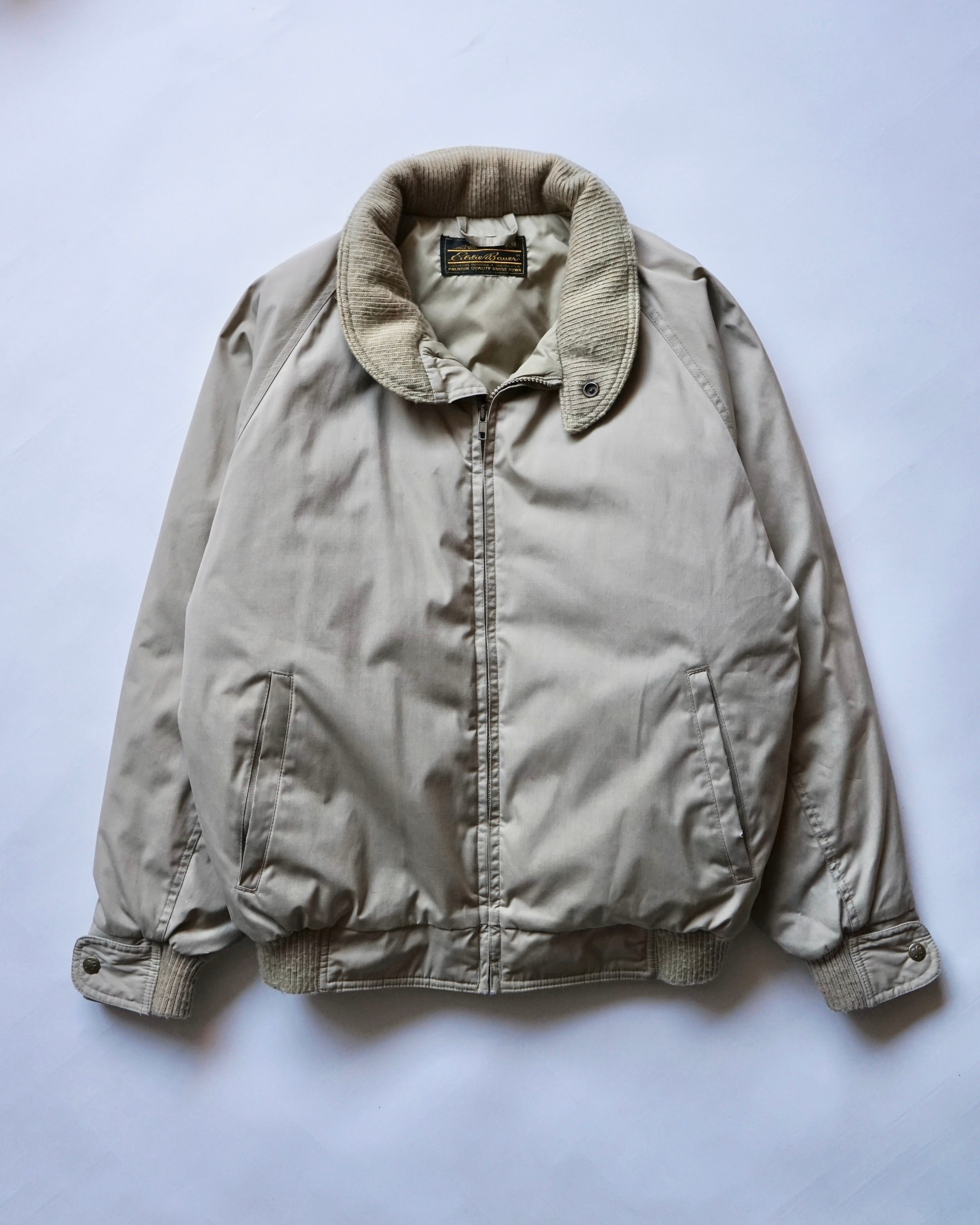 雰囲気系 Eddie Bauer 80s USA製 インディゴ チェックブルゾン レディース 古着 80s Eddie Bauer チンスト ハーフジップ プルオーバー