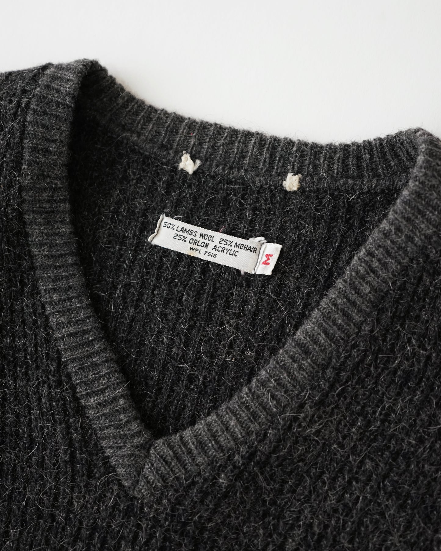 60s unknown mohair v-neck sweater