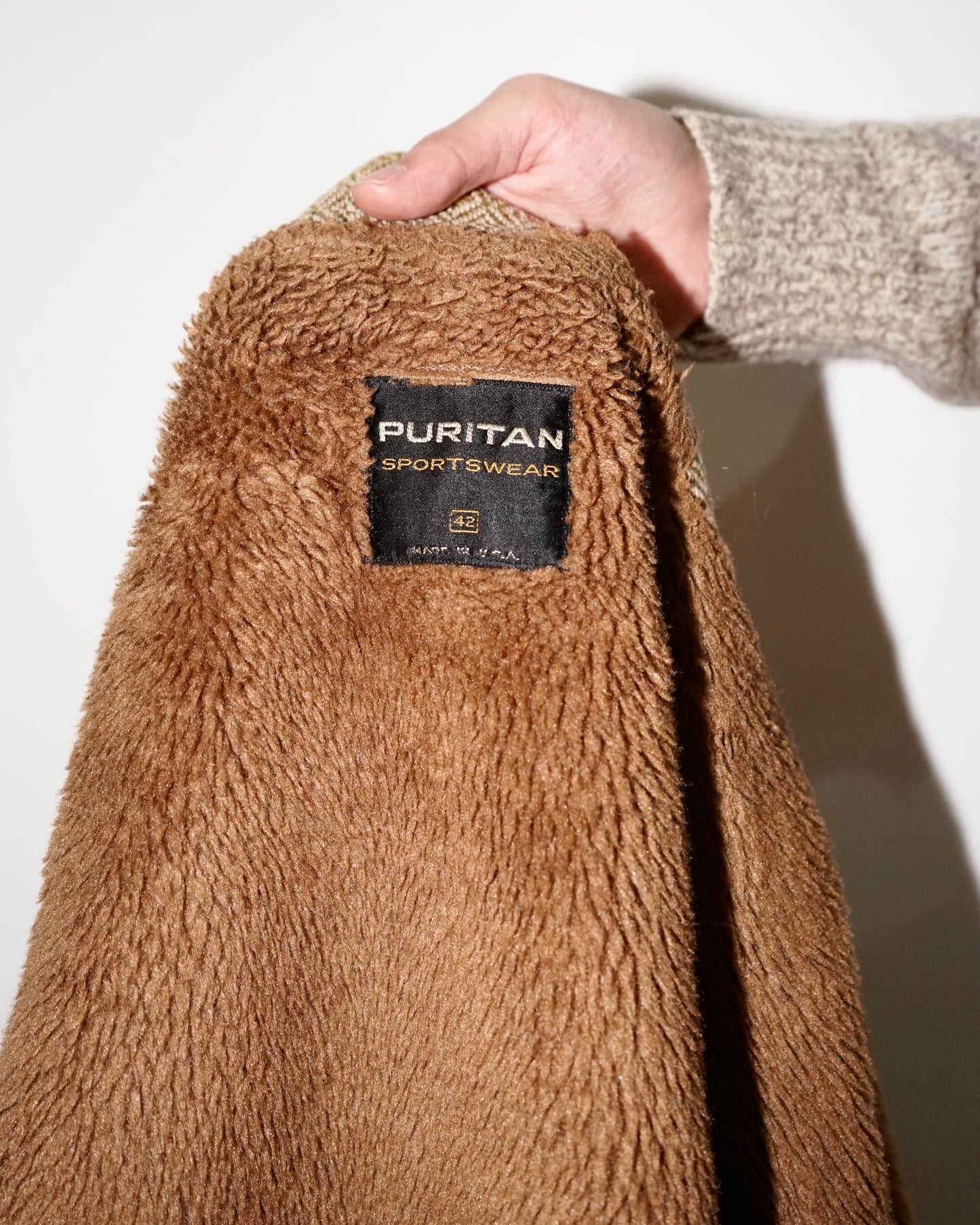 70s PURITAN double breasted pile lined jacket