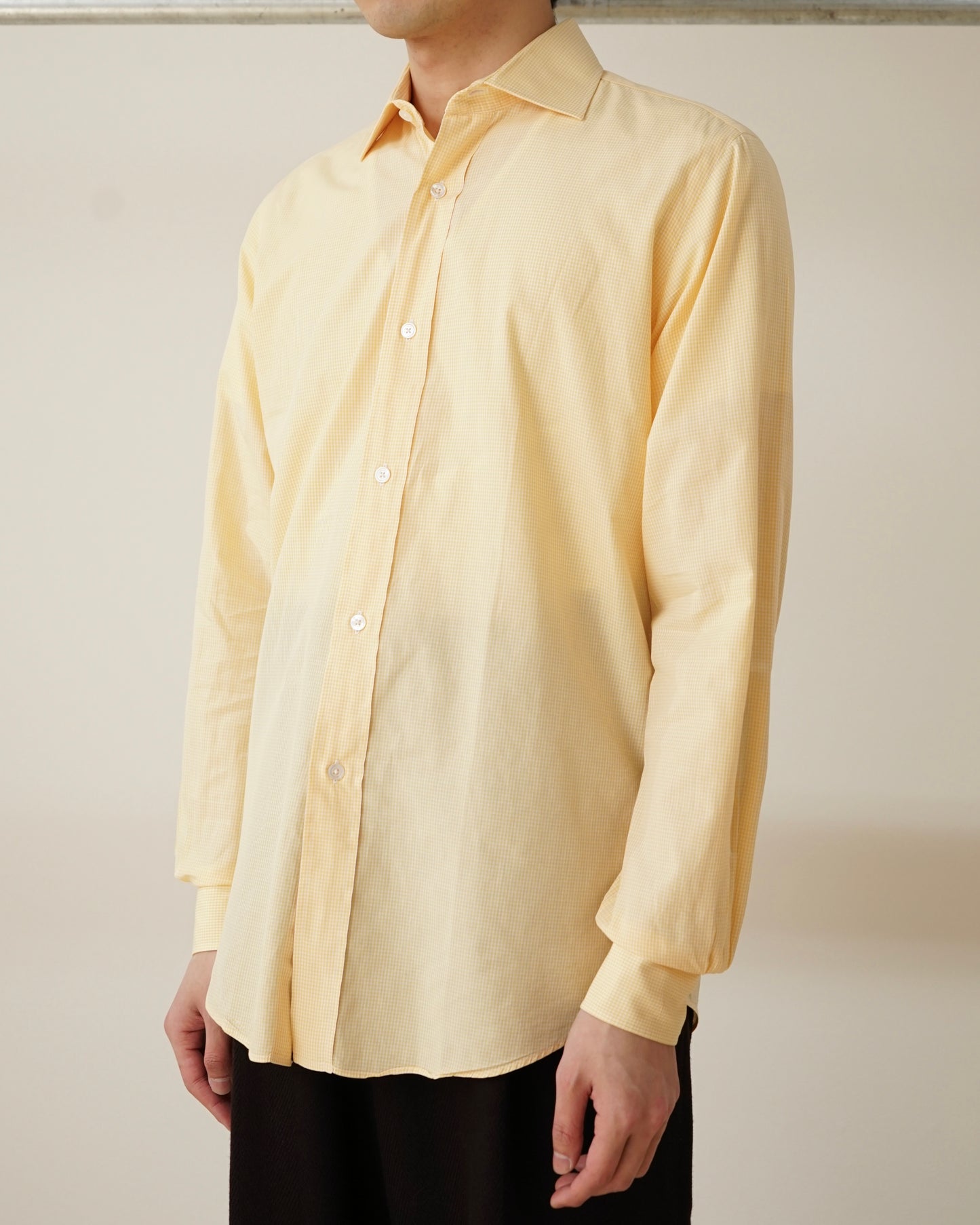 HERMES micro check shirts