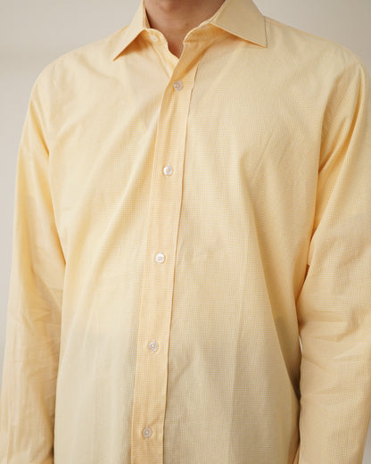 HERMES micro check shirts