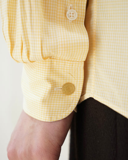HERMES micro check shirts
