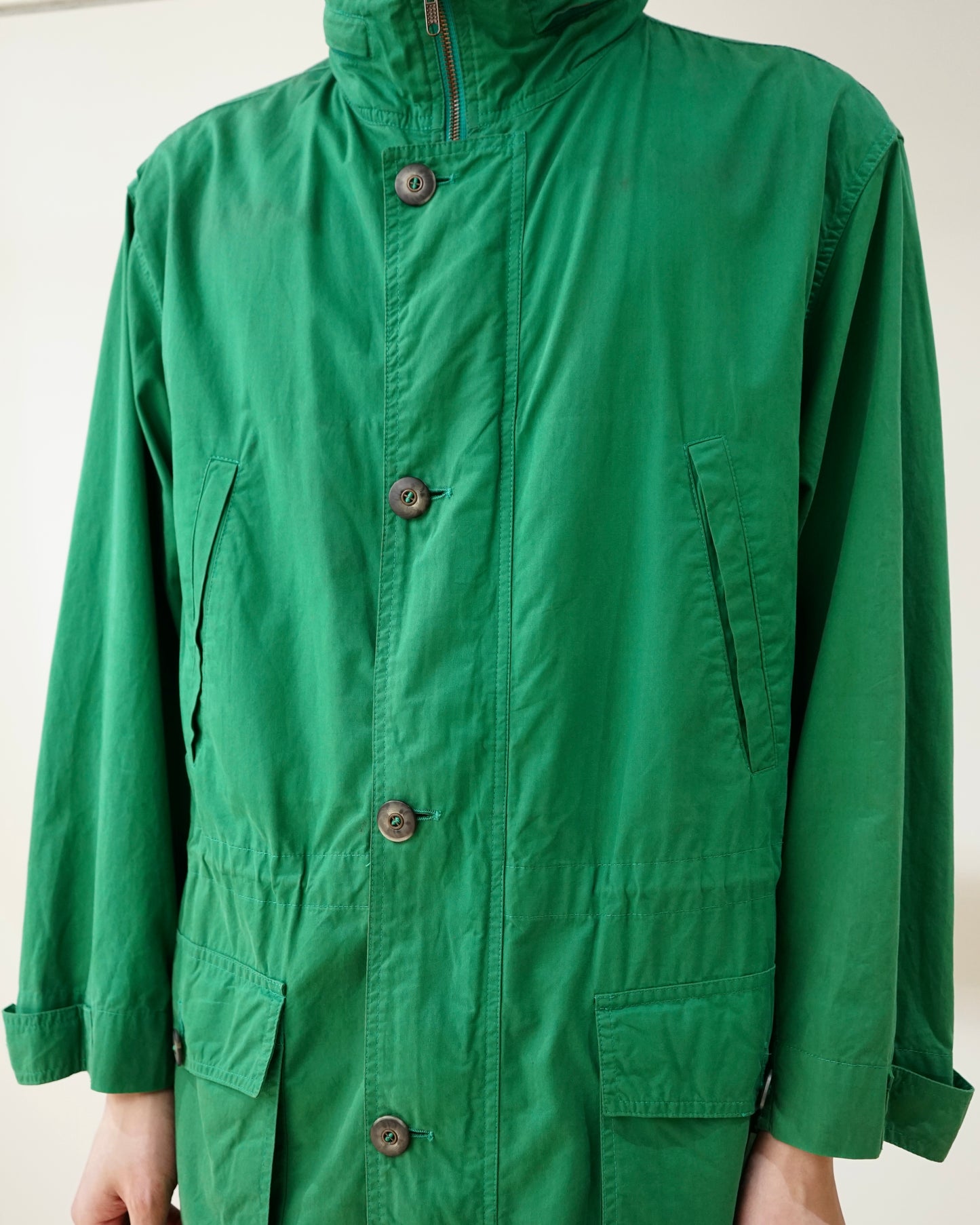 dunhill field jacket in emerald green