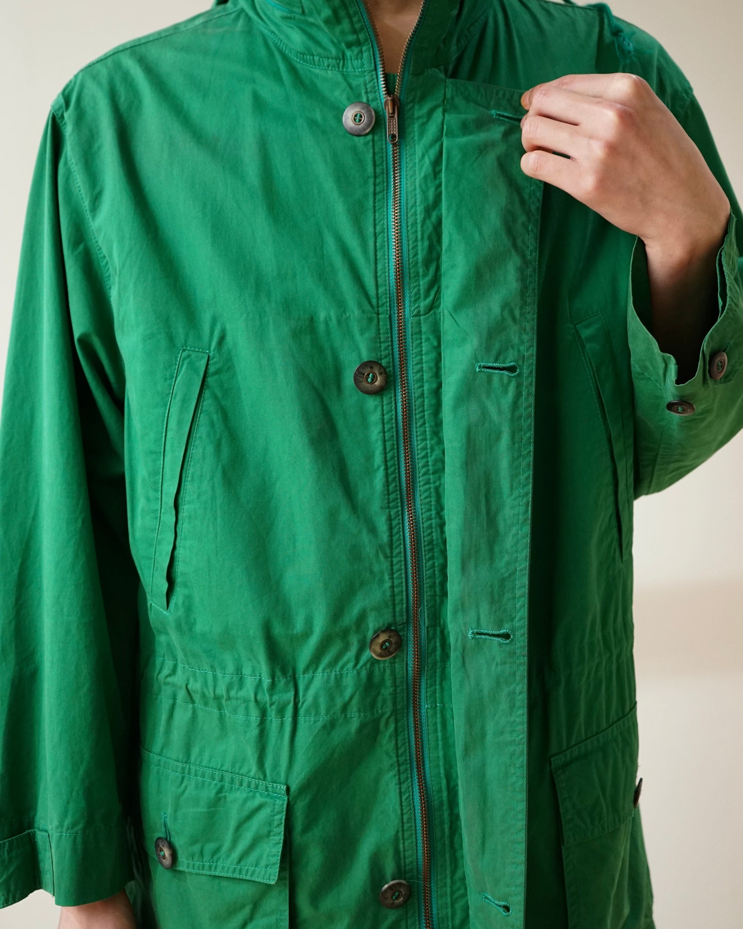dunhill field jacket in emerald green