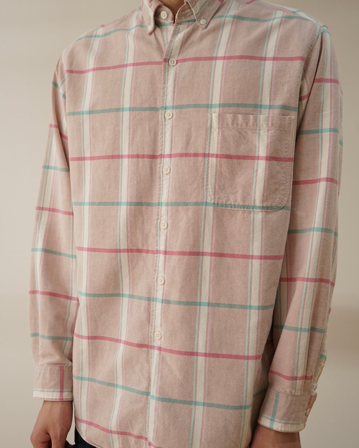 90's  St. John's Bay Plaid Button Down Shirt