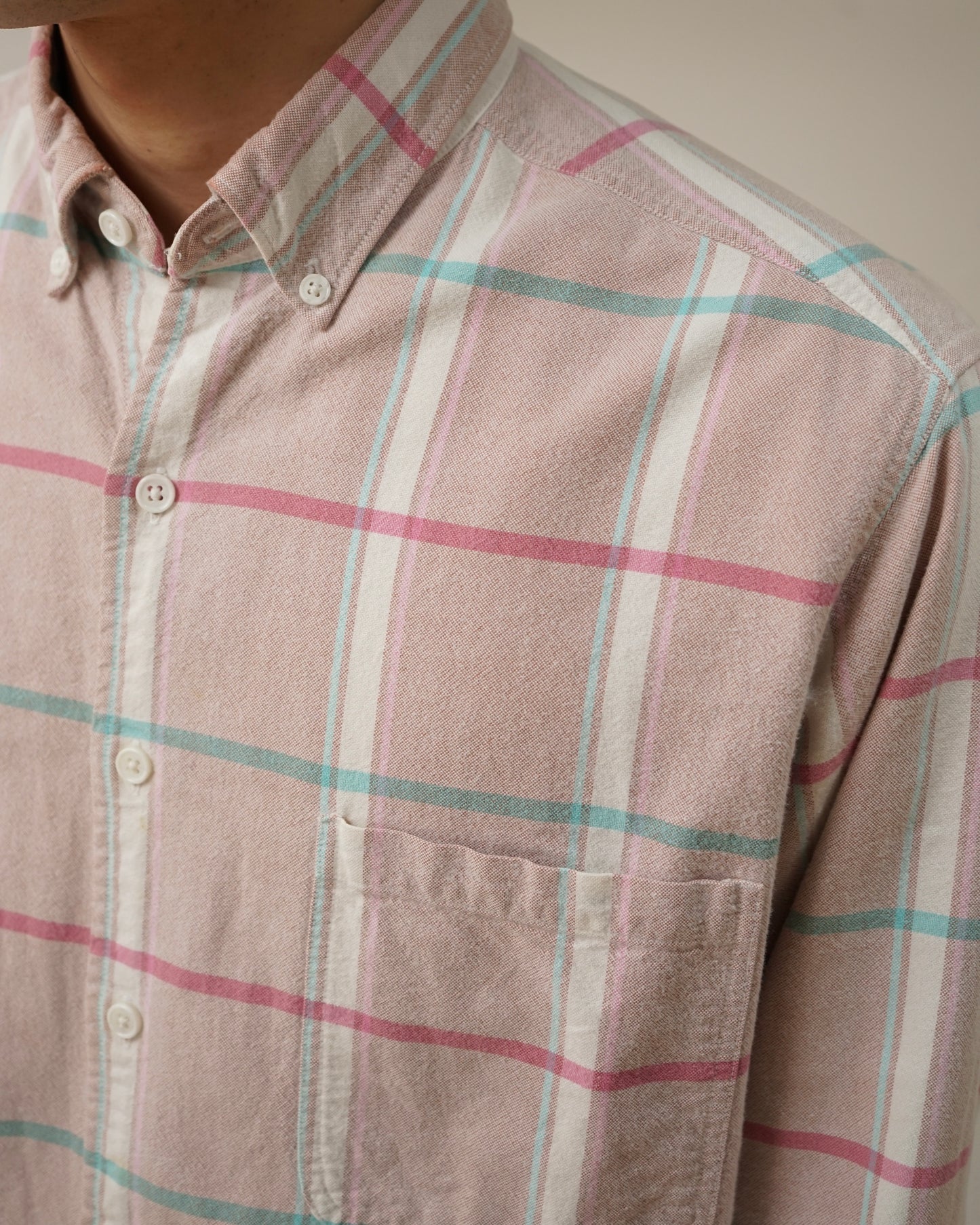 90's  St. John's Bay Plaid Button Down Shirt