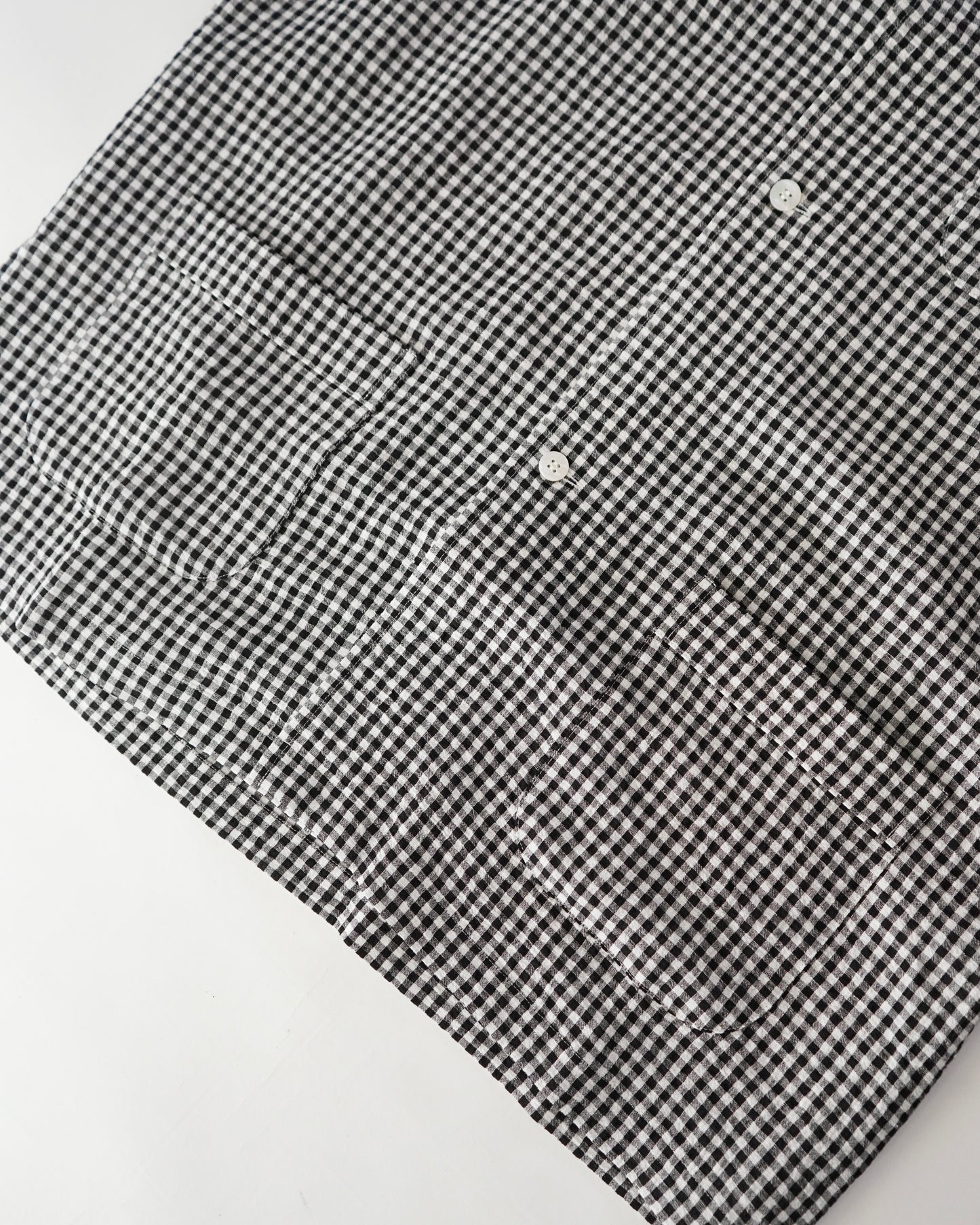 water twisted linen gingham check coverall