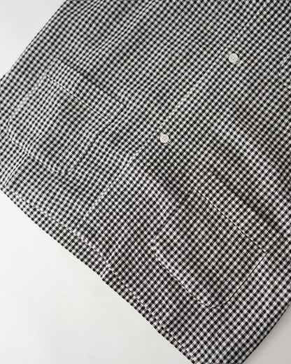 water twisted linen gingham check coverall