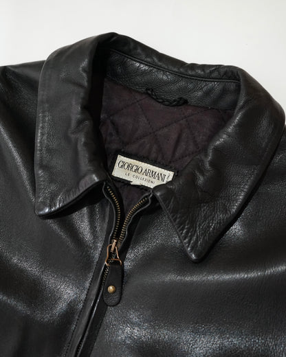 GIRGIO ARMANI LE COLLEZIONI leather car coat