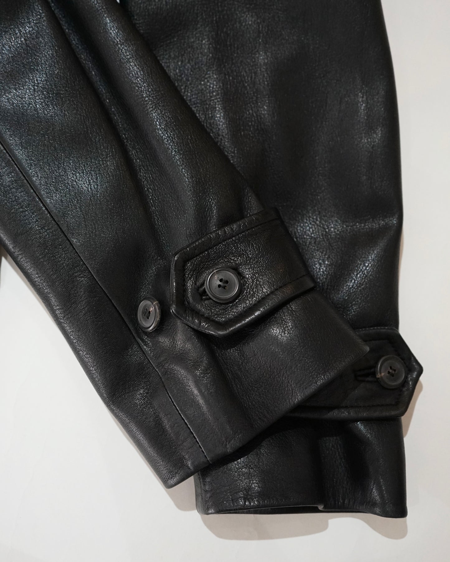 GIRGIO ARMANI LE COLLEZIONI leather car coat