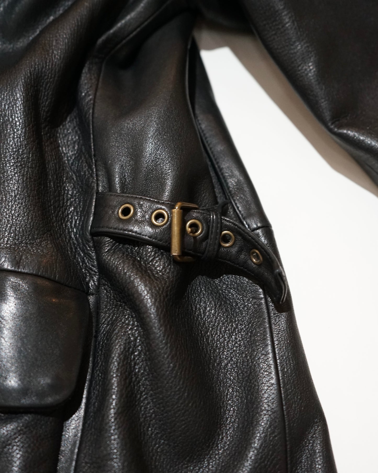 GIRGIO ARMANI LE COLLEZIONI leather car coat