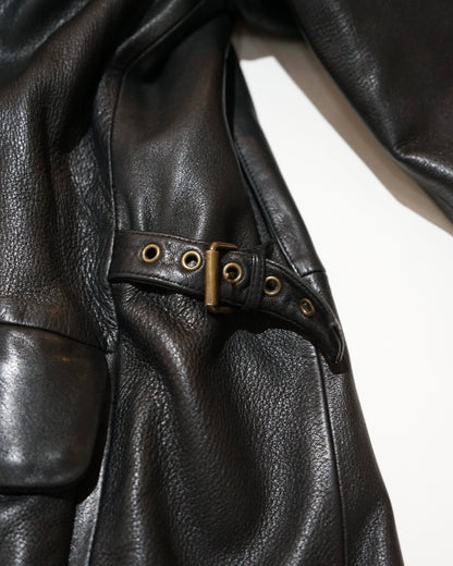 GIRGIO ARMANI LE COLLEZIONI leather car coat