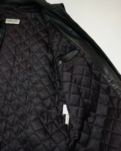 GIRGIO ARMANI LE COLLEZIONI leather car coat
