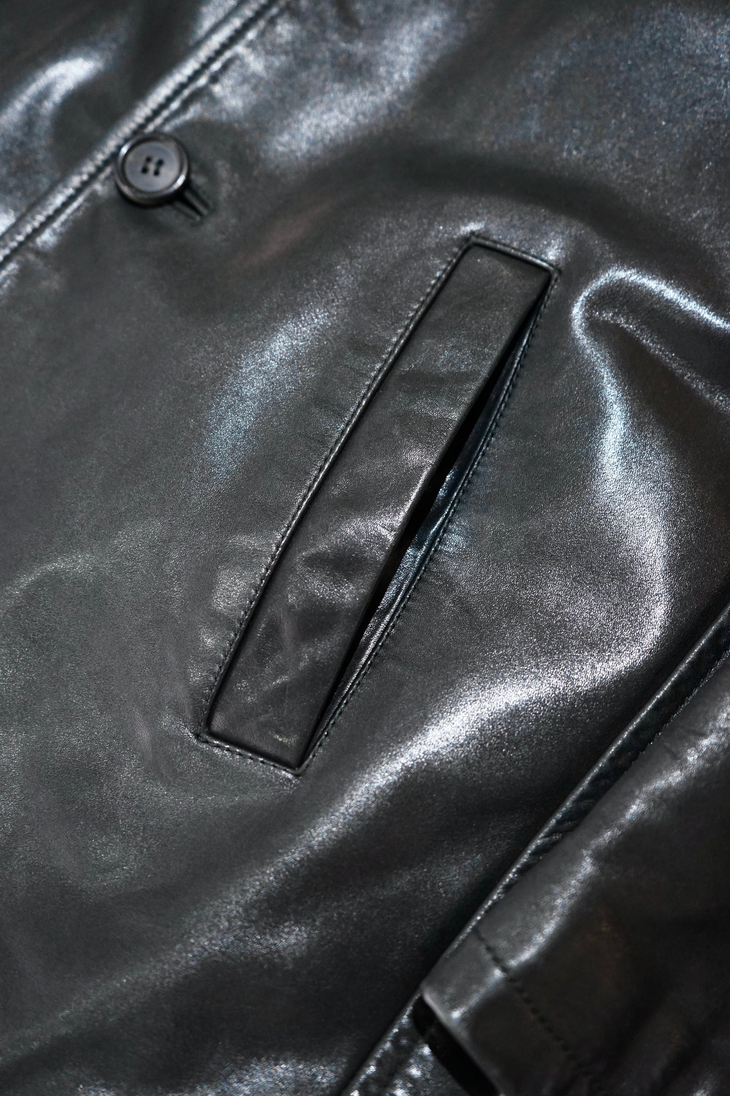 PRADA leather car coat