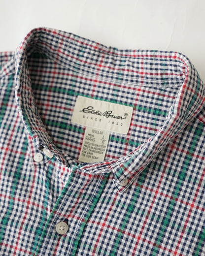 Eddie Bauer seersucker check shirts