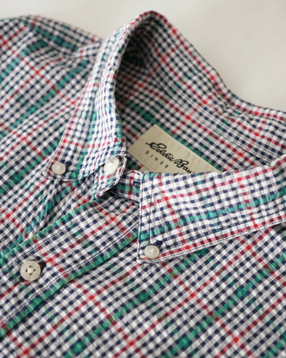Eddie Bauer seersucker check shirts