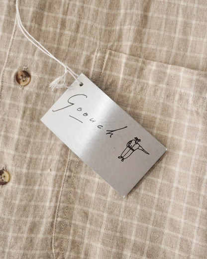 90s GOOUCH no collar linen shirts