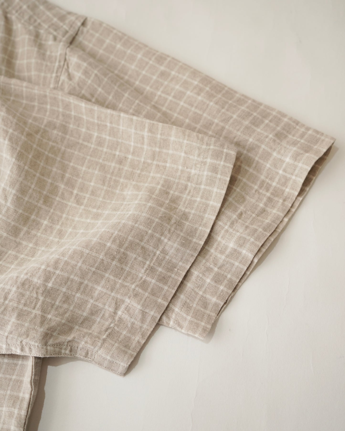 90s GOOUCH no collar linen shirts